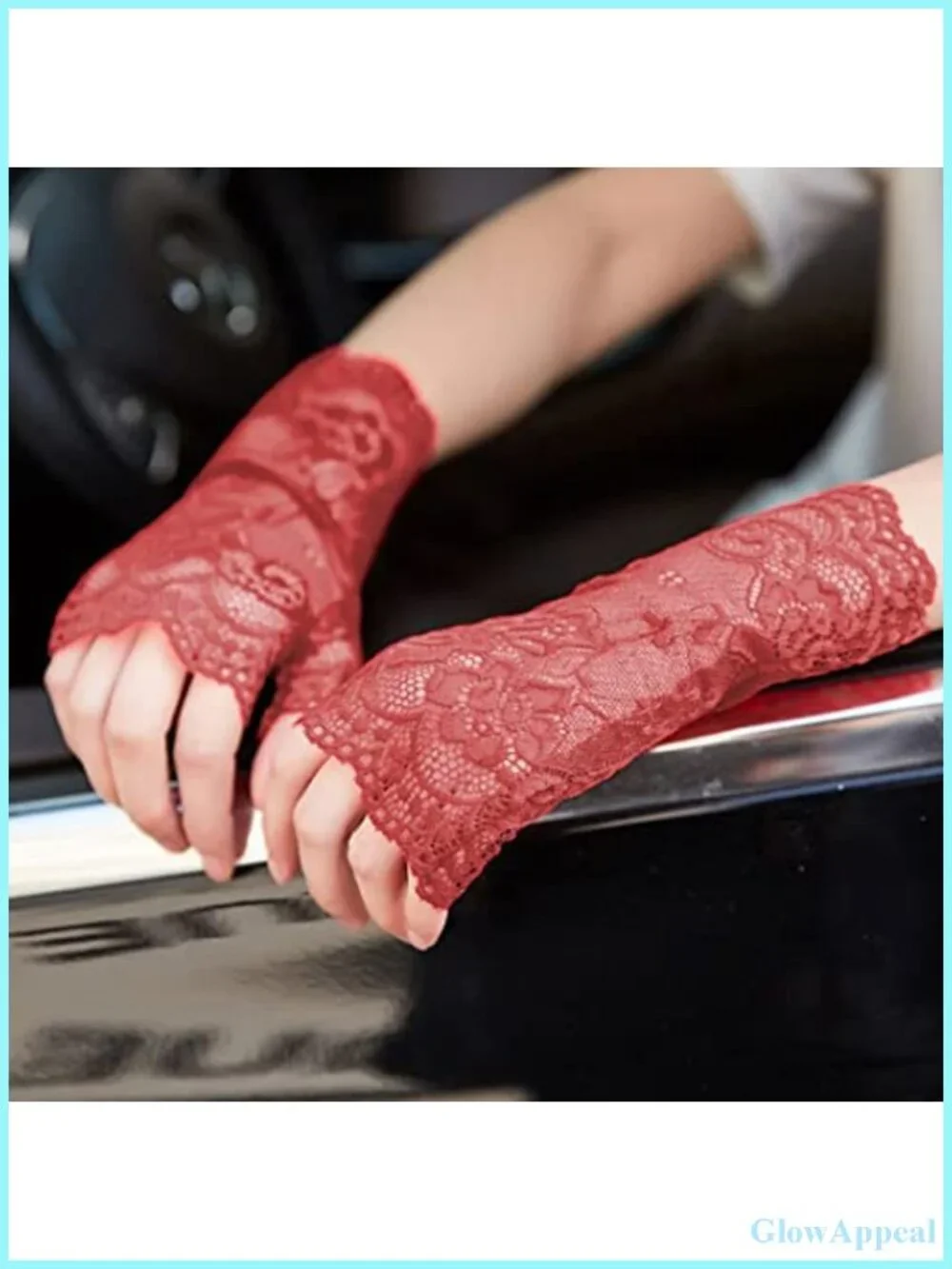 Fingerless Lace Gloves for Driving Wedding Bridal Prom Wrist Length